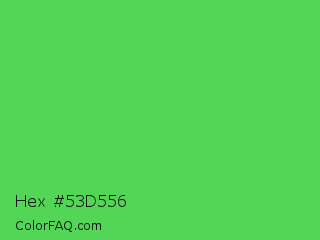 Hex #53d556 Color Image