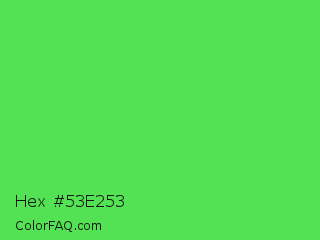 Hex #53e253 Color Image