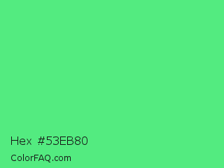 Hex #53eb80 Color Image