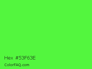Hex #53f63e Color Image