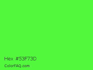 Hex #53f73d Color Image