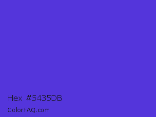 Hex #5435db Color Image