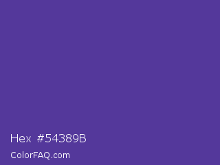 Hex #54389b Color Image