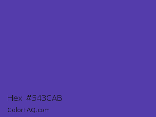 Hex #543cab Color Image