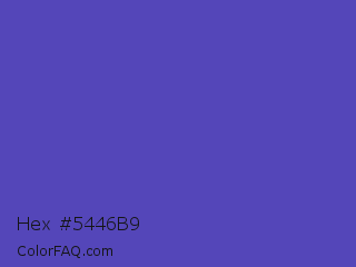 Hex #5446b9 Color Image