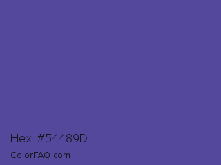 Hex #54489d Color Image