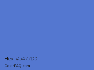 Hex #5477d0 Color Image