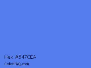 Hex #547cea Color Image