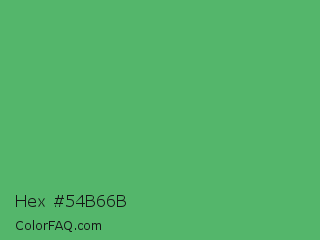 Hex #54b66b Color Image