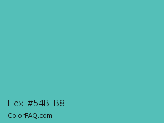 Hex #54bfb8 Color Image