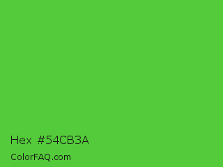 Hex #54cb3a Color Image