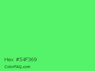 Hex #54f369 Color Image