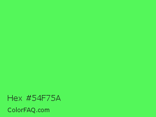 Hex #54f75a Color Image
