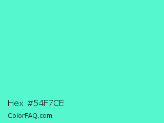 Hex #54f7ce Color Image