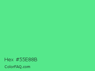 Hex #55e88b Color Image