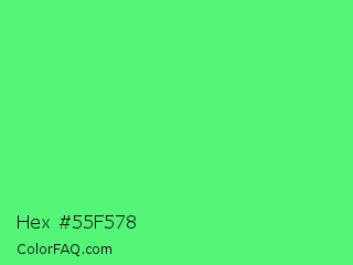 Hex #55f578 Color Image