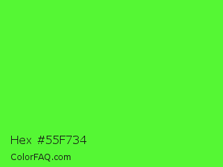 Hex #55f734 Color Image