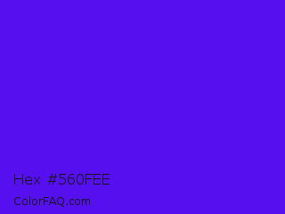 Hex #560fee Color Image