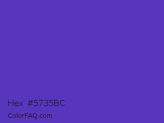 Hex #5735bc Color Image