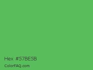 Hex #57be5b Color Image