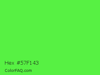 Hex #57f143 Color Image
