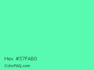 Hex #57fab0 Color Image