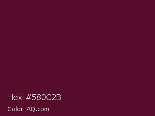 Hex #580c2b Color Image