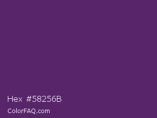 Hex #58256b Color Image