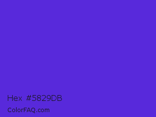 Hex #5829db Color Image