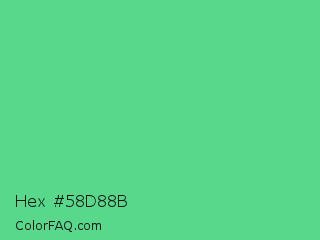 Hex #58d88b Color Image