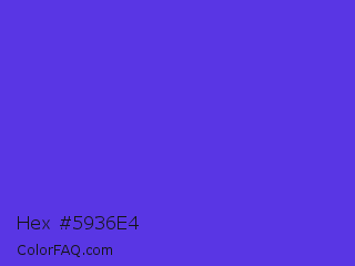 Hex #5936e4 Color Image