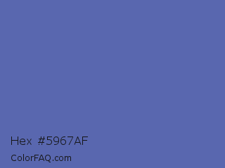 Hex #5967af Color Image