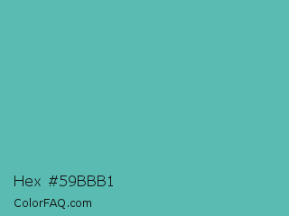 Hex #59bbb1 Color Image