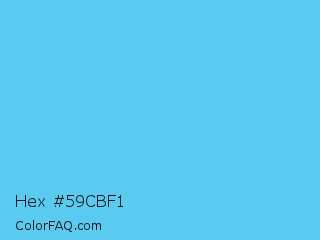 Hex #59cbf1 Color Image