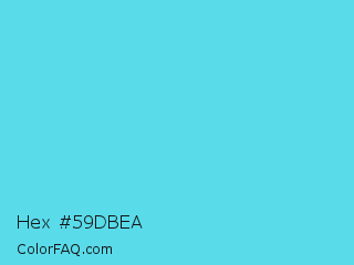 Hex #59dbea Color Image