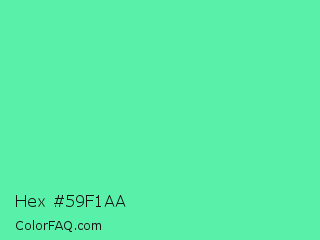 Hex #59f1aa Color Image