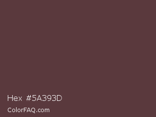 Hex #5a393d Color Image