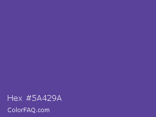 Hex #5a429a Color Image