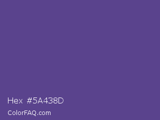 Hex #5a438d Color Image