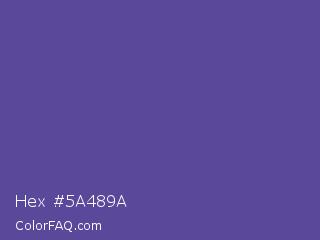 Hex #5a489a Color Image