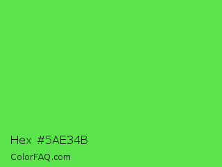 Hex #5ae34b Color Image