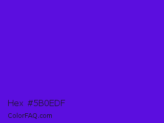 Hex #5b0edf Color Image