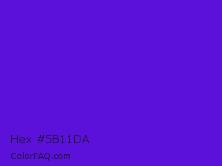 Hex #5b11da Color Image