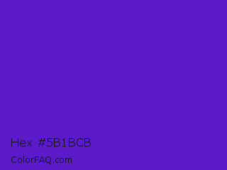 Hex #5b1bcb Color Image