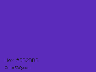 Hex #5b2bbb Color Image
