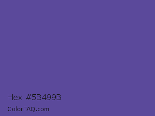 Hex #5b499b Color Image