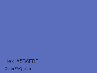 Hex #5b6ebe Color Image