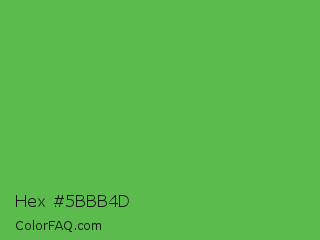 Hex #5bbb4d Color Image