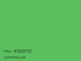Hex #5bbf5e Color Image