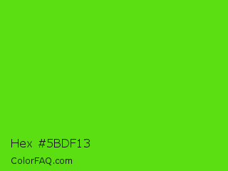 Hex #5bdf13 Color Image